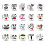 Halloween Pumpkin Stickers Kit Face Decals 60 pcs 5