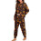 Women's Dog Paw and Maple Leaf Pajama Set S 4