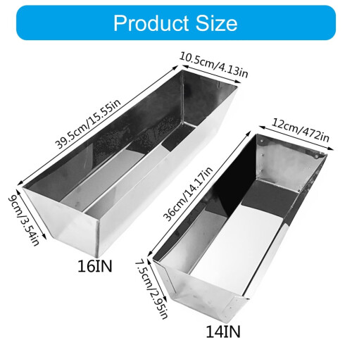 Drywall Mud Pan Stainless Steel 14 x 16 Inch 2
