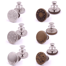 Instant Buttons for Pants Waist Adjustment 12 Pcs 17mm Metal