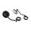 Motorcycle Rear View Mirror Black 38-41mm Fork Mount 2