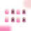 French Tip Square Press-on Nails 24 Pieces 6
