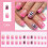 French Tip Square Press-on Nails 24 Pieces 7