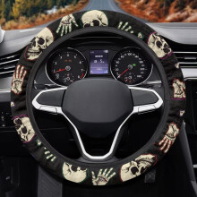 Skull Winter Steering Wheel Cover 15 inch