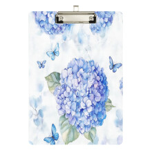 Acrylic Clipboard with Silver Clip 12.5 x 9 in Blue