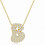 Bubble Letter Necklace 18K Gold Plated Initial Pendant 1