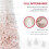 Unlit Pencil Fir Artificial Christmas Tree 6FT Pink White 6