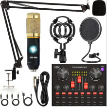 F998 Live Sound Card and DJ Mixer with Voice Changer