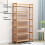 Bamboo Bookshelf Adjustable Shelves 4-Tier Narrow 3