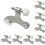 Hinge Pin Door Stopper Brushed Nickel 8 Pack 1
