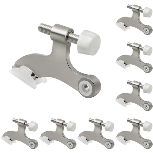 Hinge Pin Door Stopper Brushed Nickel 8 Pack