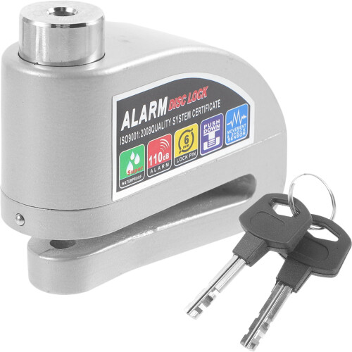 Waterproof Alarm Disc Lock 6mm Pin Silver