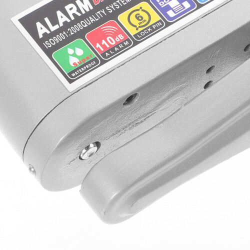 Waterproof Alarm Disc Lock 6mm Pin Silver 1