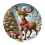 Christmas Round Area Rug Low-Pile Washable 60 cm 3
