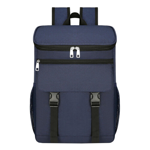 Insulated Cooler Backpack Black 30-Can Soft-Sided Lunch Bag