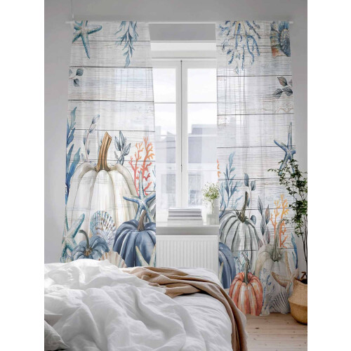Sheer Curtains White Coastal Style 52x96 Inch Light 2