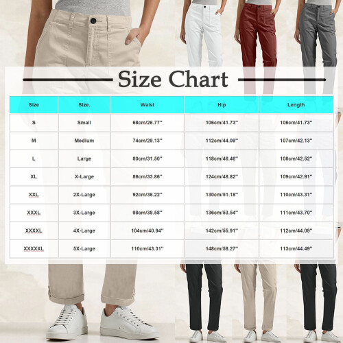 SYMOID Plus Size Cargo Pants Women High Waisted Straight 1
