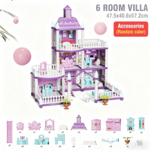 Princess Doll House Playset with 6 Rooms and Furniture for