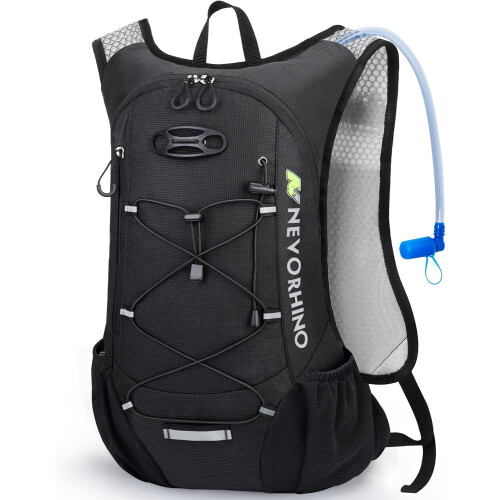 Hydration Backpack 12L with 2L Leakproof Bladder