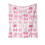 Pink Bow Flannel Throw Blanket 30x40 inch 1