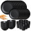 Wheat Straw Dinnerware Set for 8 People, 32-Piece Black 1