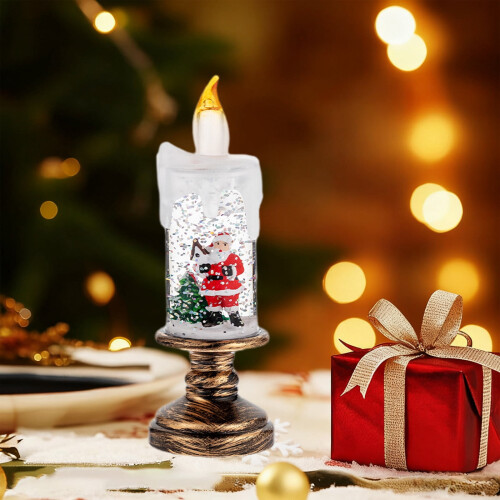 LED Christmas Lights Battery-Powered Rotating Snowball