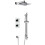 Bristan Bristan Thermostatic Mixer Shower Recessed Chrome Single Spray Pattern Dual Head 1