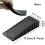 Rubber Door Stopper Silicone Wedge 2 Pack Black 2