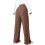 Women's Thermal Brown Joggers with Pockets Tummy Control 4