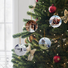 Sublimation Ceramic Ornament Blanks White Round Porcelain