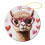 Brown Alpaca Ceramic Ornament with Heart 1 pc 3
