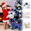 Frosted Sequin Christmas Balls Gold 18 pcs 1