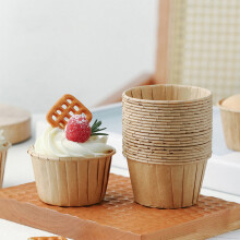 Brown Cupcake Cups Heat-Resistant 50 Pcs