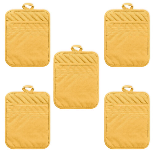 Oven Mitts with Pocket Rectangle Insulation Mat 7x9 Inch