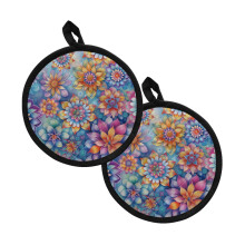 Heat-Resistant Pot Holders Cotton-Like Lining 2 Pack