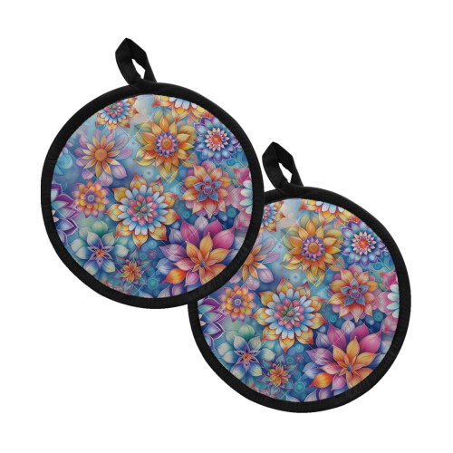 Heat-Resistant Pot Holders Cotton-Like Lining 2 Pack