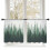 Sheer Curtains Green Forest Silhouette 2 Panels 52x54 Inch 1