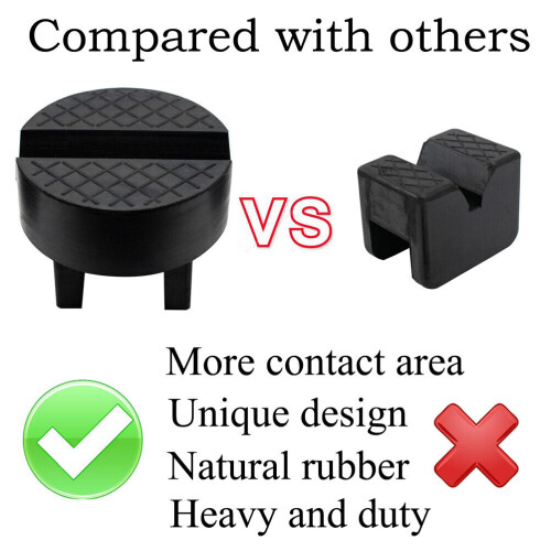 Car Jack Stand Pad Adapter 2 Pack Anti-Slip Slotted Rail 1