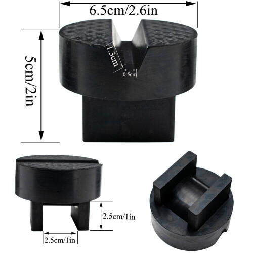 Car Jack Stand Pad Adapter 2 Pack Anti-Slip Slotted Rail 2