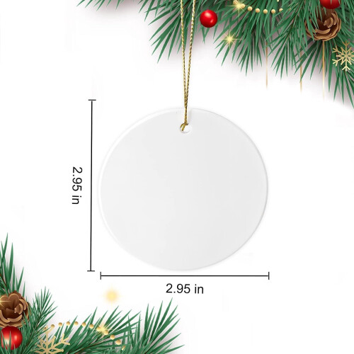 Sublimation Ceramic Ornament Blanks White Round Porcelain 2
