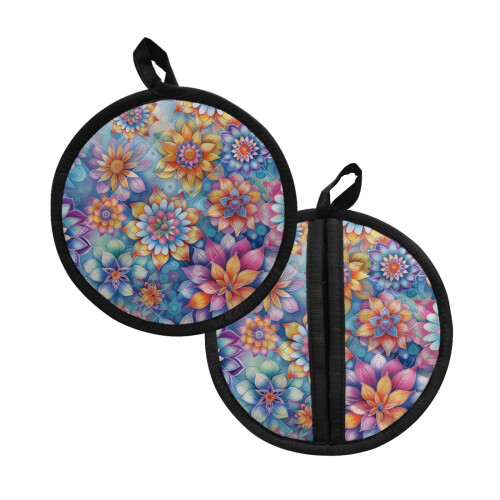 Heat-Resistant Pot Holders Cotton-Like Lining 2 Pack 1