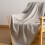 Knitted Cotton Herringbone Throw Blanket 59x79 inches 6