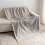 Knitted Cotton Herringbone Throw Blanket 59x79 inches 5