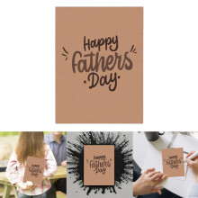 Father's Day Greeting Card Paper Carving Handmade 1 pc