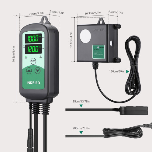 INKBRID CO2 Controller ICC-510 2 Outlets CO2 Generator Ventilation Fan Timer UK 2
