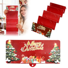 Christmas Money Holder Wallet Red Santa Design 8 Slot