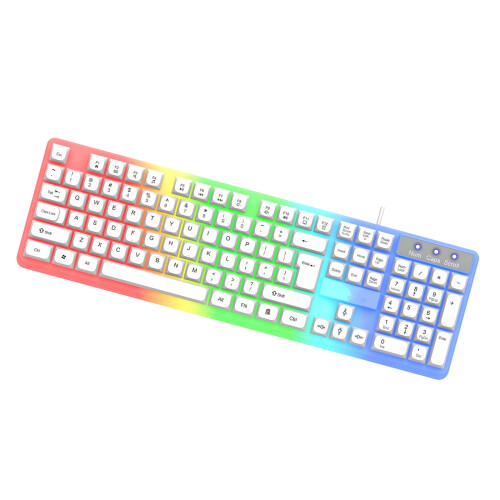 Gaming Keyboard Full Size LED Backlit Quiet 104-Key Wired