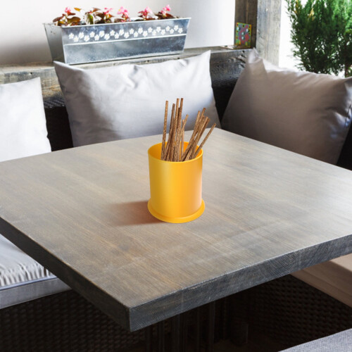 Kitchen Utensil Holder Yellow Cutlery Organizer 2