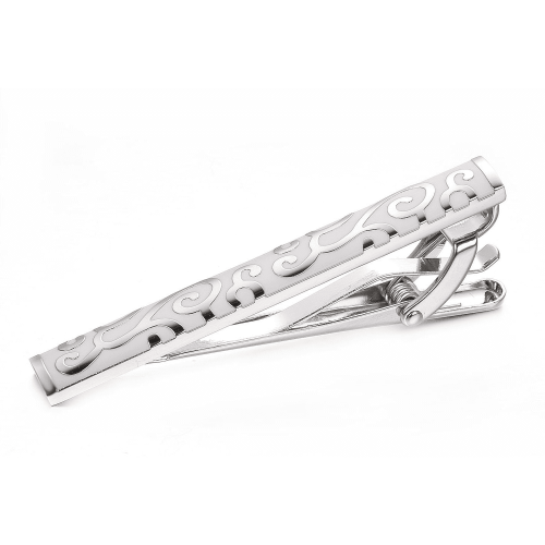 Arabesque Tie Clip for Men White
