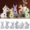 Easter Bunny Silicone Candle Mold Hollow Heart 1pc 1